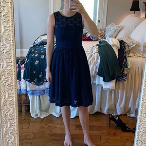 Navy blue lace dress